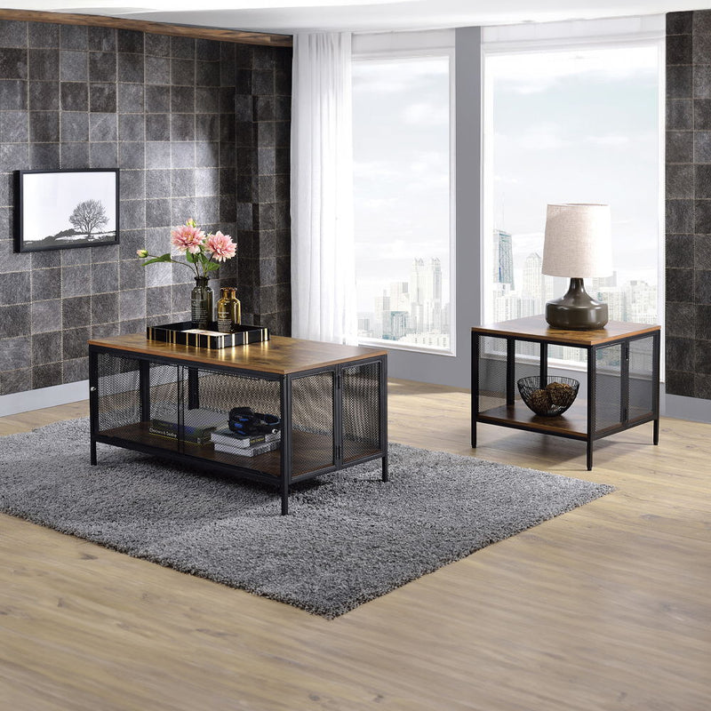 Winam - Coffee Table - Antique Oak & Black - Urban Living Furniture (Los Angeles, CA)