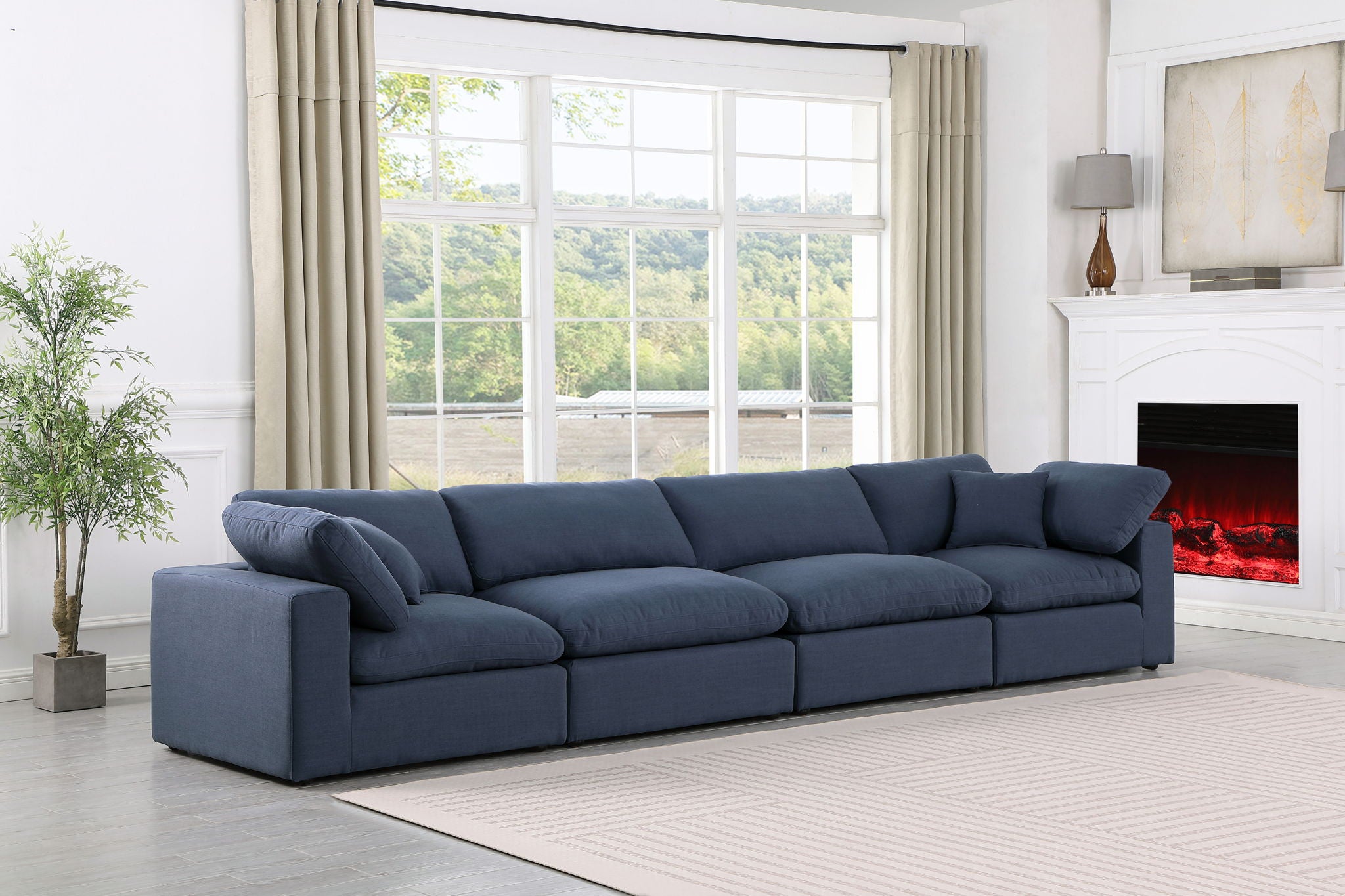 Comfy - Linen Modular Sofa 4 Seats - Urban Living Furniture (Los Angeles, CA)