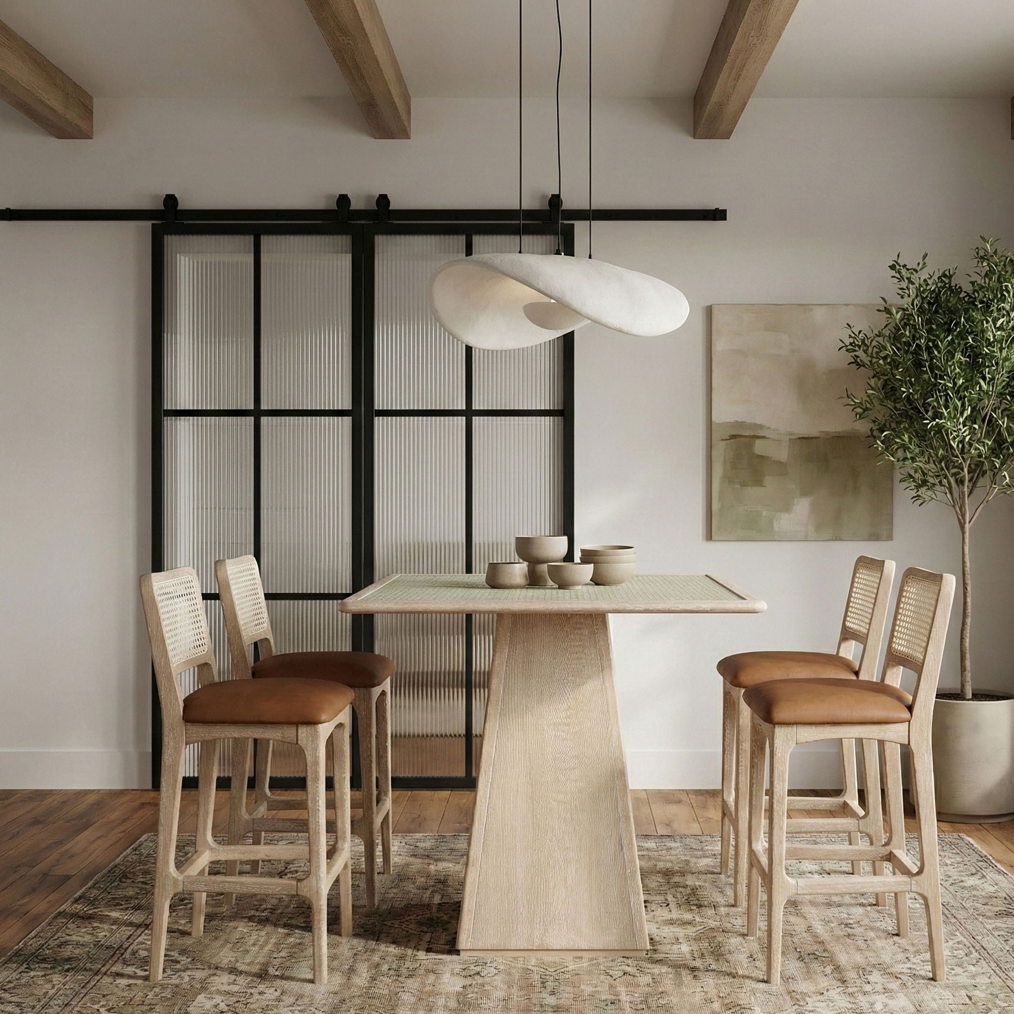 Atrium - Glass Top And Wood Base Dining Table - Urban Living Furniture (Los Angeles, CA)
