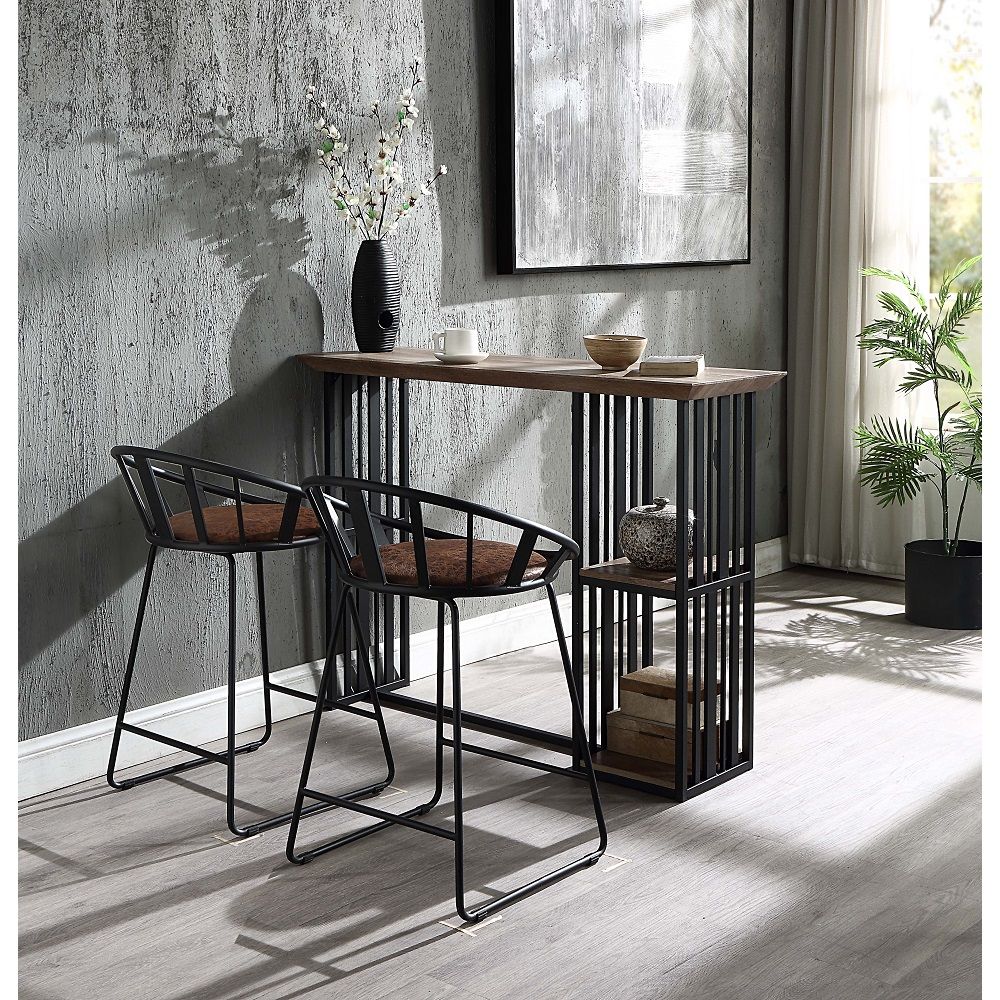 Zudora - Counter Height Table - Oak & Sandy Black - Urban Living Furniture (Los Angeles, CA)