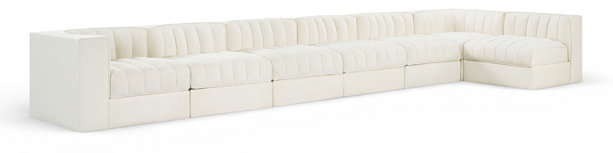 Rummi - Velvet Performance Fabric Upholstered 7 Piece Modular Sectional, L-Shaped (Right) - Urban Living Furniture (Los Angeles, CA)