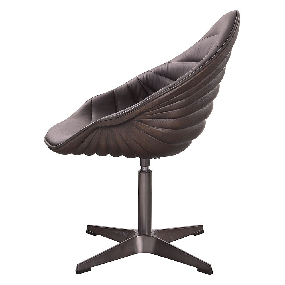 Pipino - Accent Chair With Swivel - Antique Ebony Top Grain Leather - Urban Living Furniture (Los Angeles, CA)