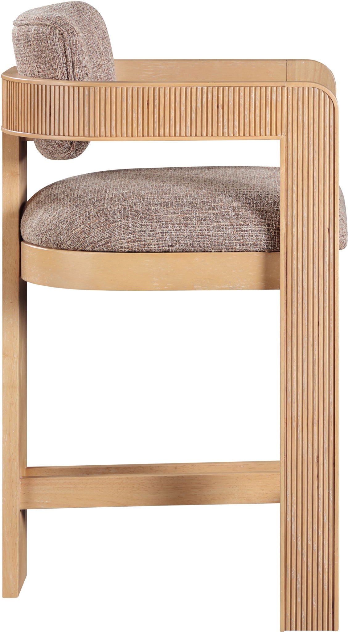 Sacha - Linen Stool With Natural Base - Urban Living Furniture (Los Angeles, CA)