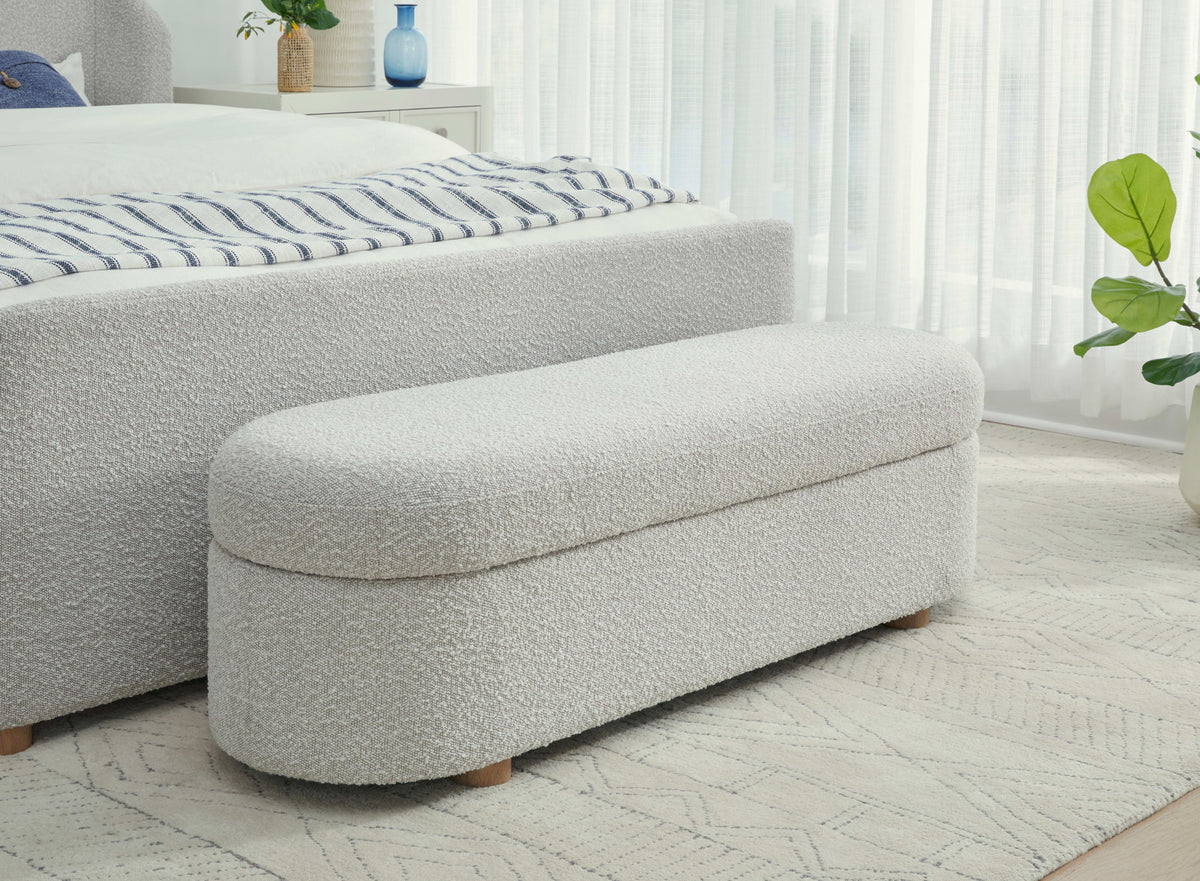 Virgil Kiki - Upholstered Hinged Storage Bench