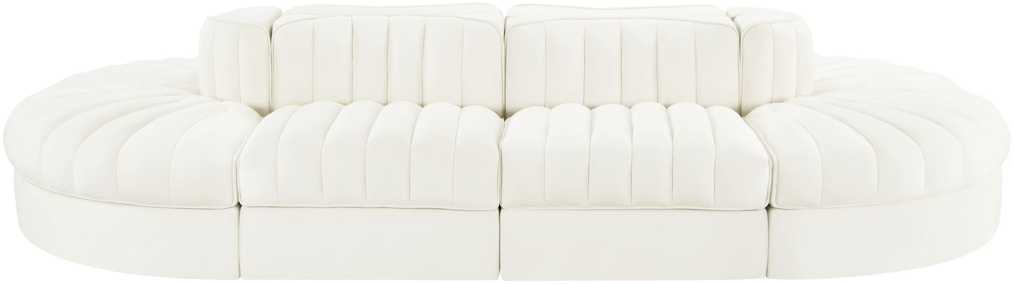 Rummi - Oval Velvet Performance Fabric Upholstered 8 Piece Modular Sectional - Urban Living Furniture (Los Angeles, CA)