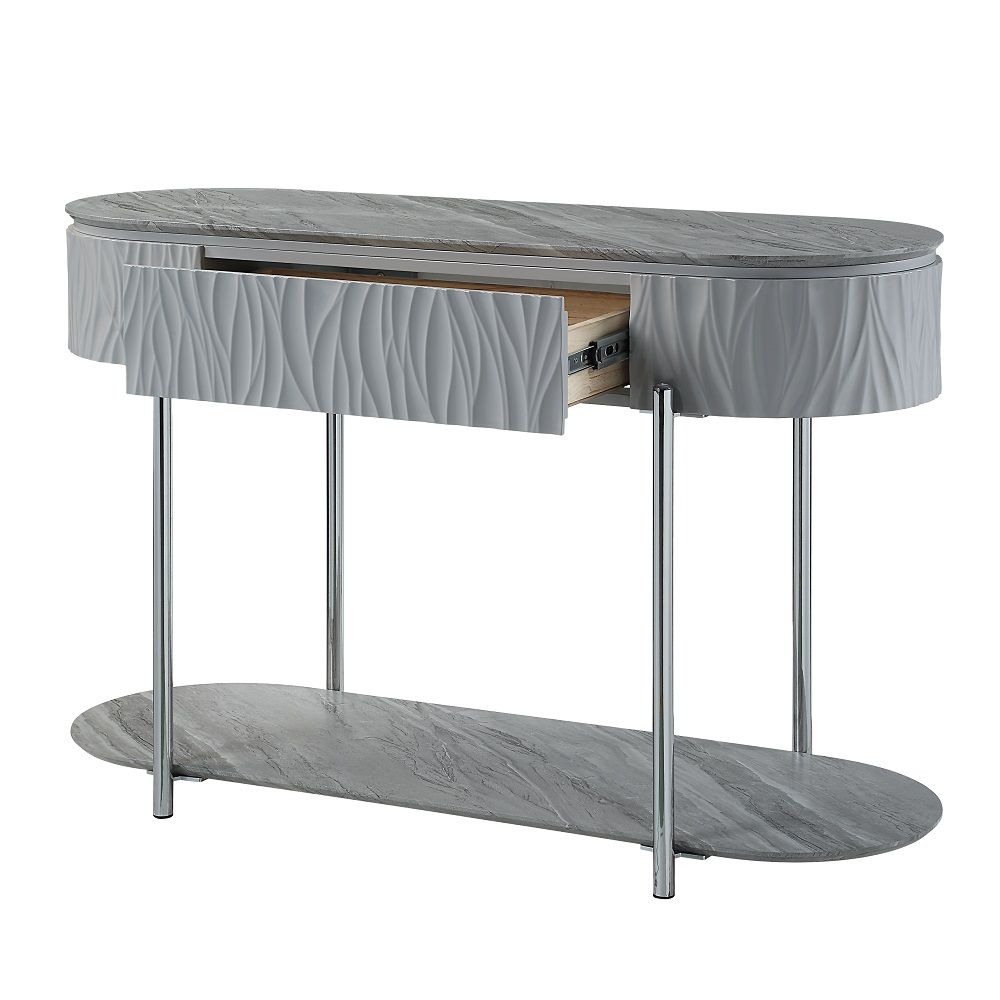Yukino - Sofa Table - Gray High & Chrome - Urban Living Furniture (Los Angeles, CA)