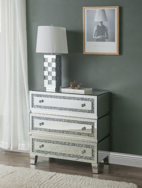 Noor - Cabinet - Mirrored & Faux Diamonds - Urban Living Furniture (Los Angeles, CA)
