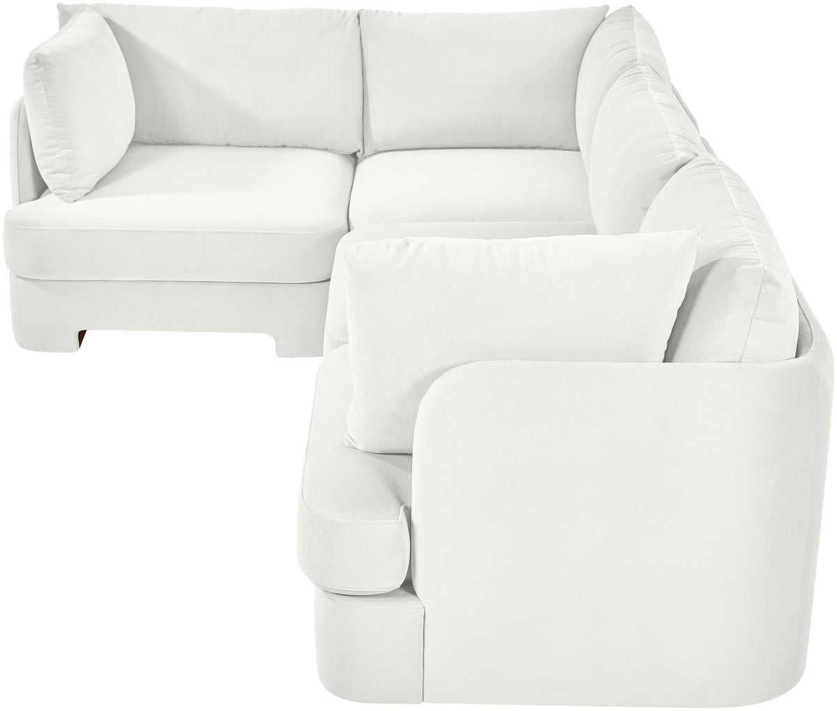 Hammond - Velvet Performance Fabric Upholstered 4 Piece Sectional