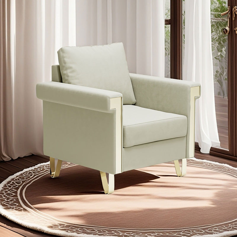 Shiny Chair With High-Resilience Foam And Durable Metal Legs