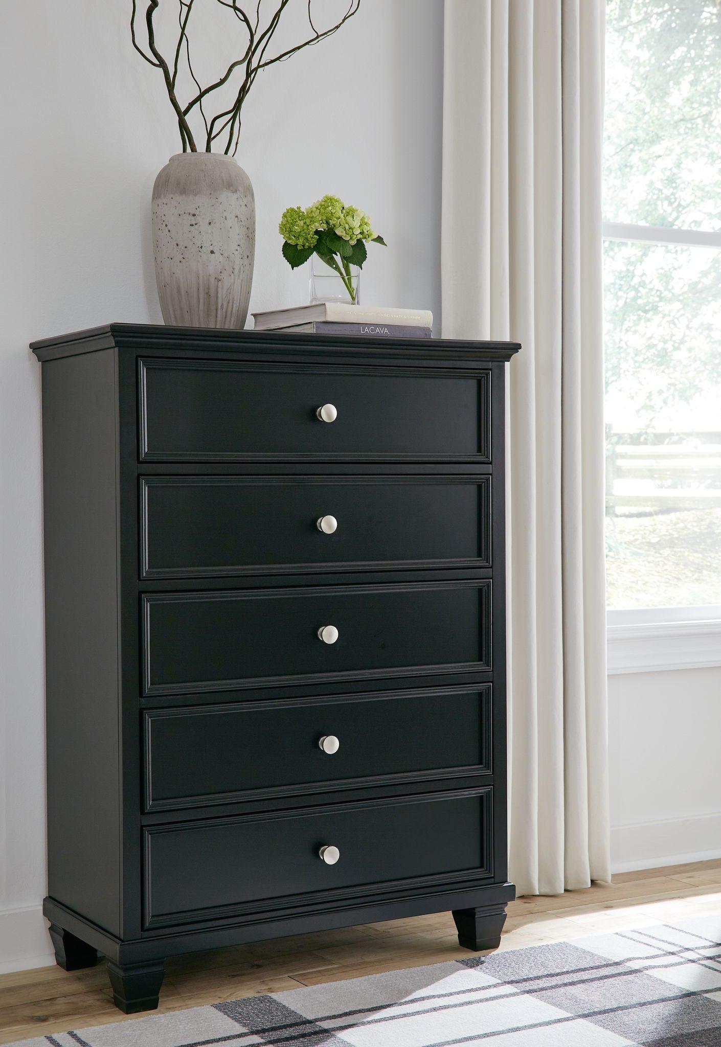 Lanolee - Black - Five Drawer Chest - Urban Living Furniture (Los Angeles, CA)
