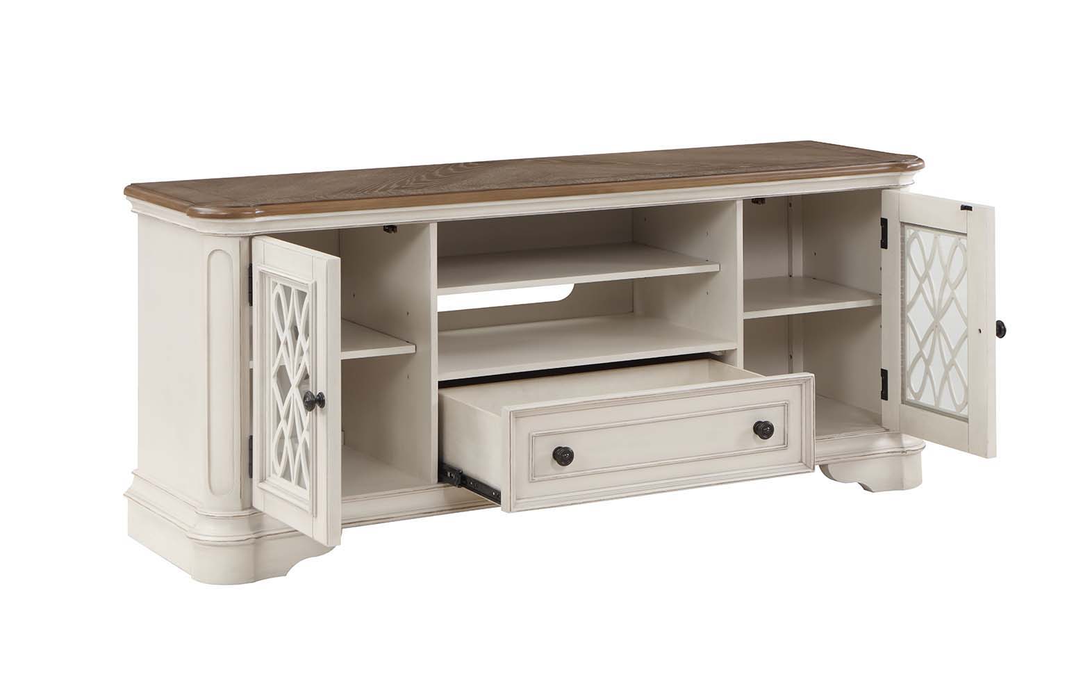 Florian - TV Stand - Oak & Antique White Finish - Urban Living Furniture (Los Angeles, CA)