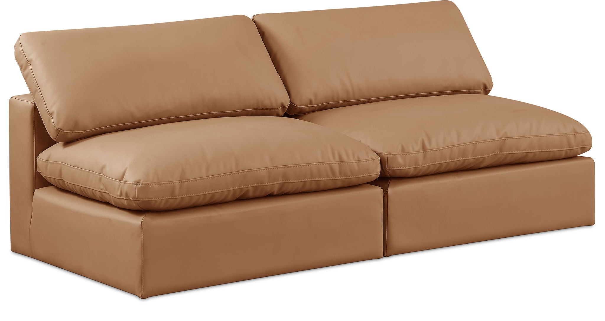 Comfy - Faux Leather Modular Armless Sofa 2 Seats - Urban Living Furniture (Los Angeles, CA)