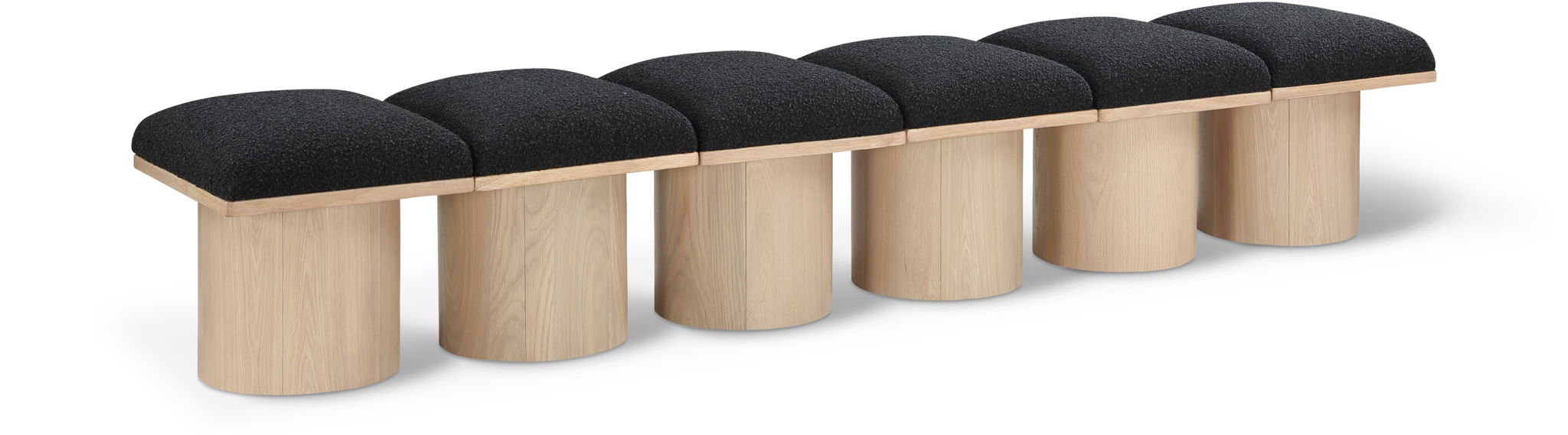 Pavilion - 6 Piece Modular Bench With Natural Base - Urban Living Furniture (Los Angeles, CA)
