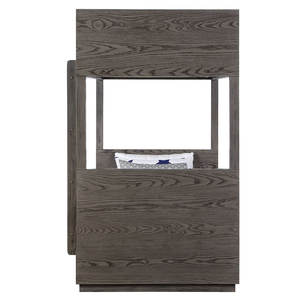 Estevon - Twin Over Twin Bunk Bed With Storage - Gray Oak - Urban Living Furniture (Los Angeles, CA)