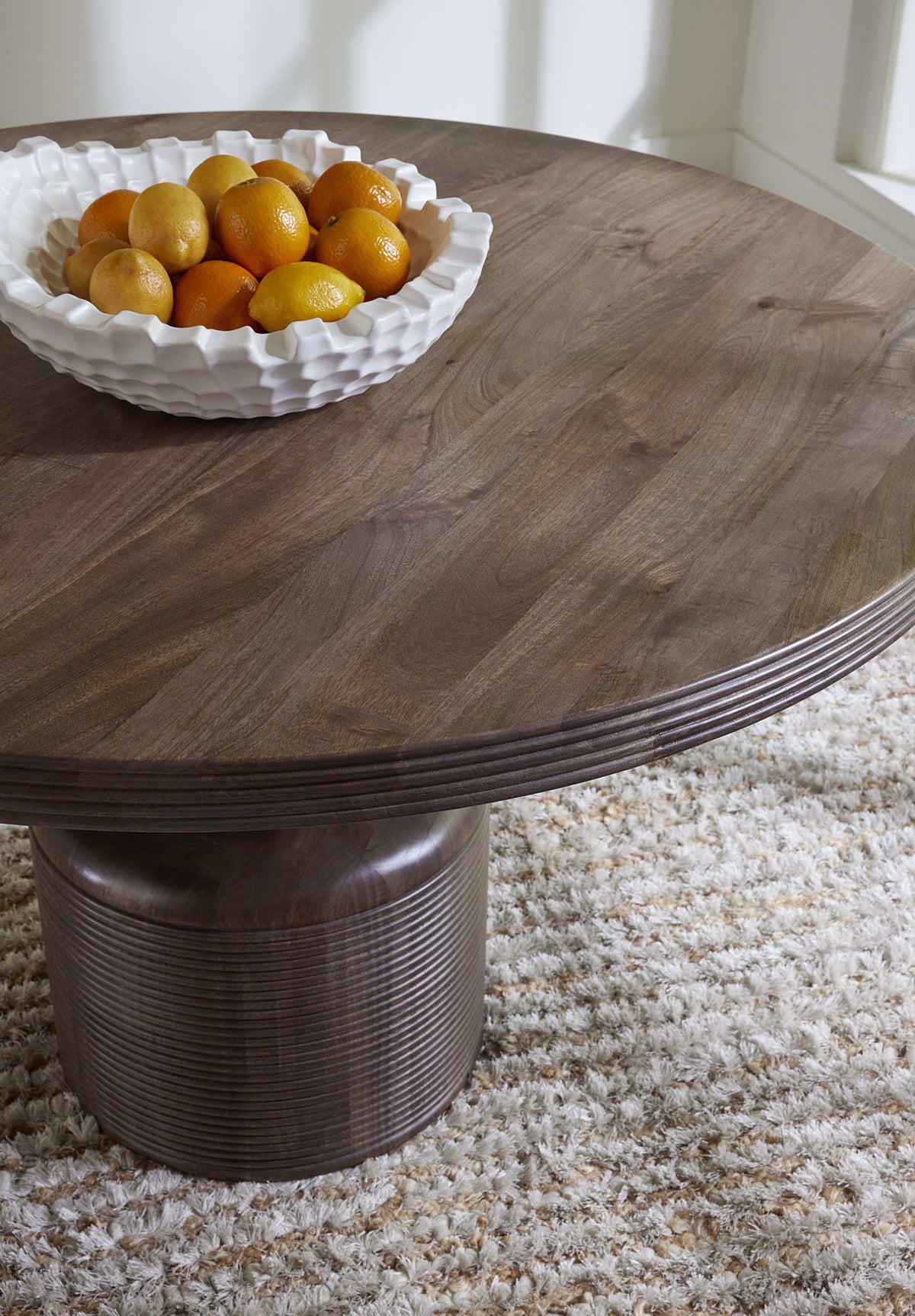 Sunrise - Liyana Solid Wood Round Dining Table - Natural Tan