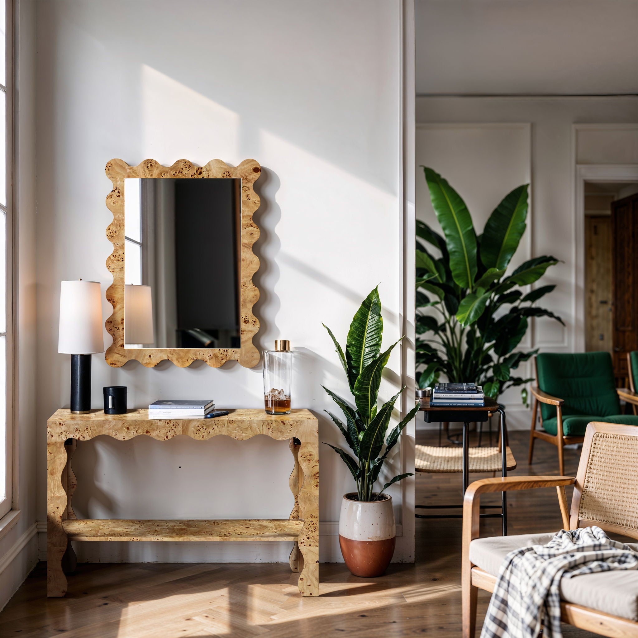 Vassa - Burl Veneer Mirror - Urban Living Furniture (Los Angeles, CA)