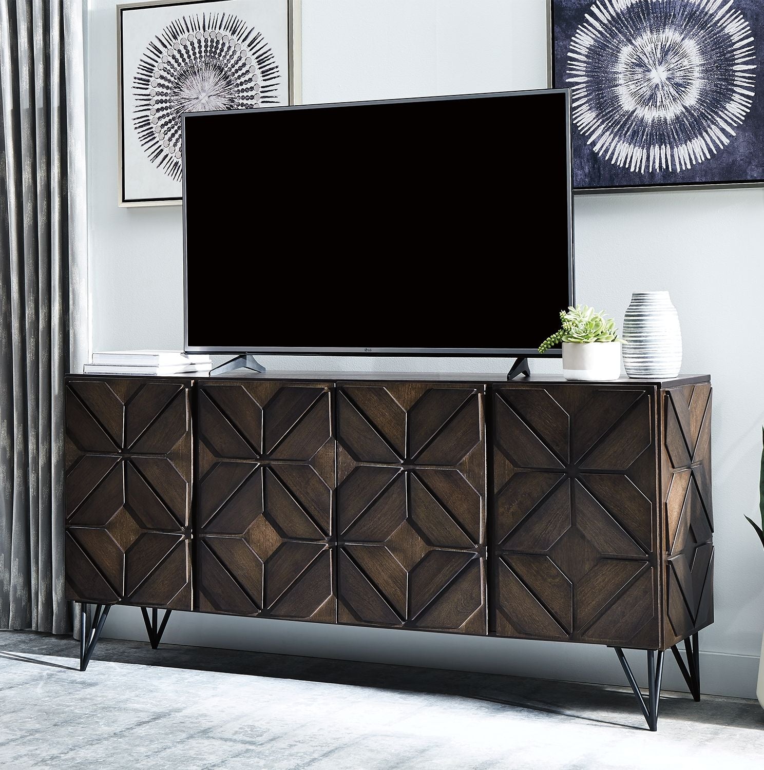 Chasinfield - Dark Brown - Extra Large TV Stand - Urban Living Furniture (Los Angeles, CA)