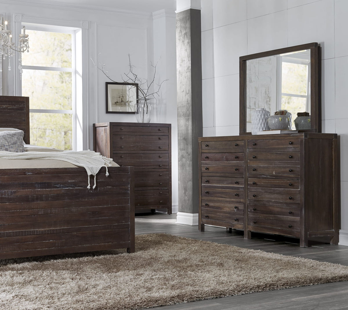Townsend - Eight Drawer Solid Wood Dresser - Java (2024)