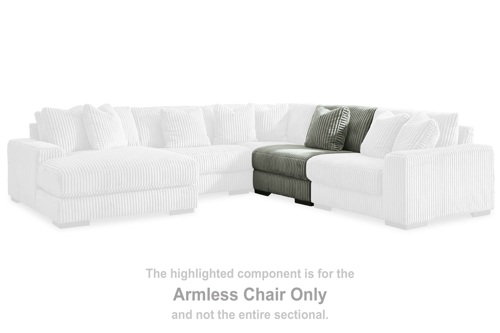 Lindyn - Fog - Armless Chair - Urban Living Furniture (Los Angeles, CA)