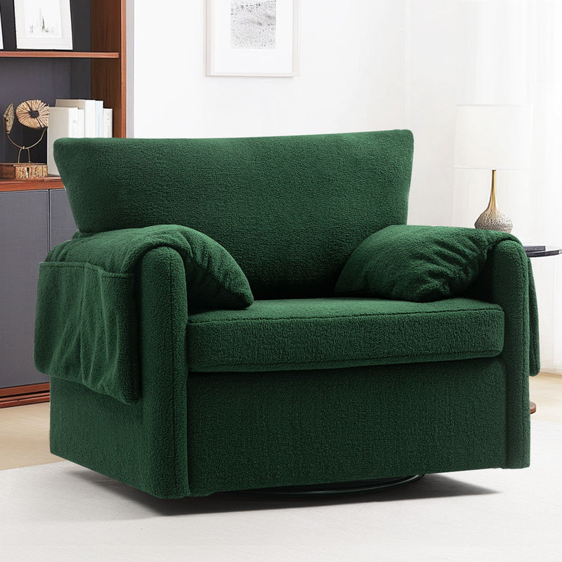 Oversized Swivel Armchair Modern Chair & Single Sofa Lounge, Comfortable Seating For Living Room