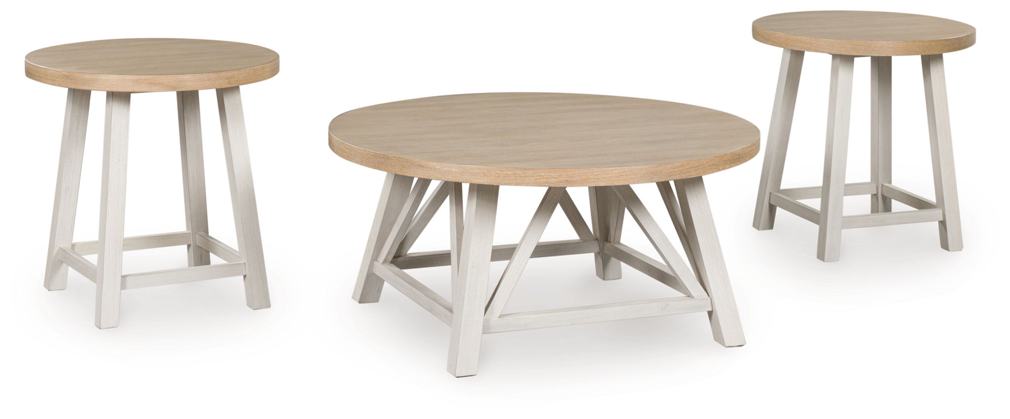 Fawndell - Antique White / Brown - Occasional Table Set (Set of 3) - Urban Living Furniture (Los Angeles, CA)