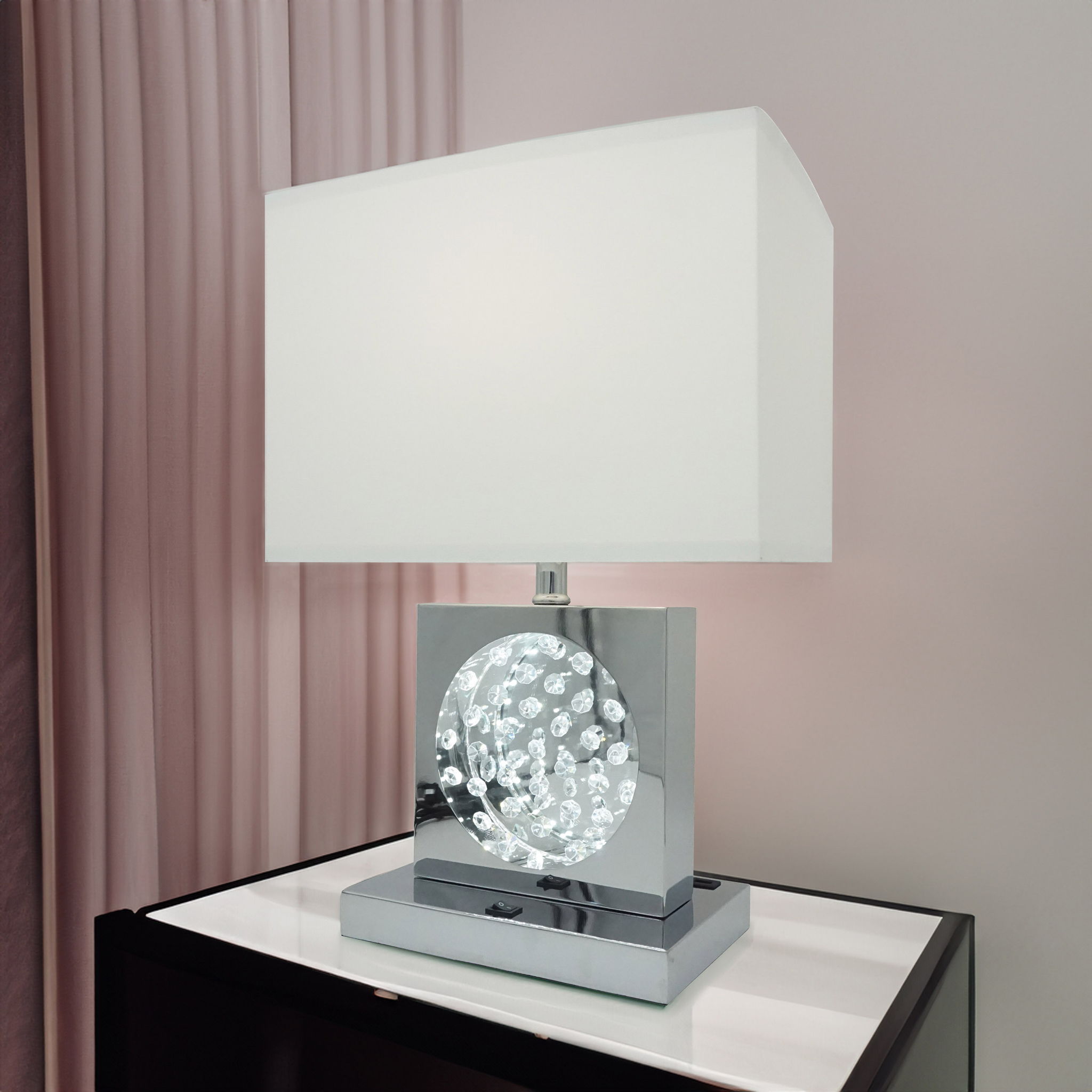 Table Lamp - Metal - Chrome - Urban Living Furniture (Los Angeles, CA)