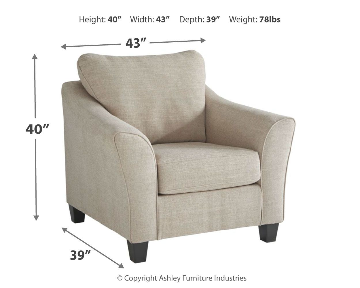 Abney - Driftwood - Chair - Urban Living Furniture (Los Angeles, CA)