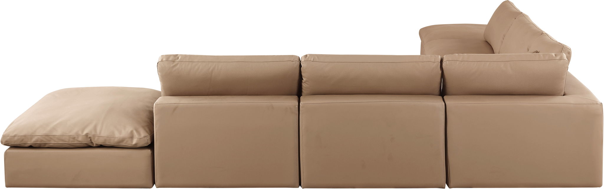 Comfy - 7 Piece Faux Leather Modular Corner Sectional - Tan - Urban Living Furniture (Los Angeles, CA)
