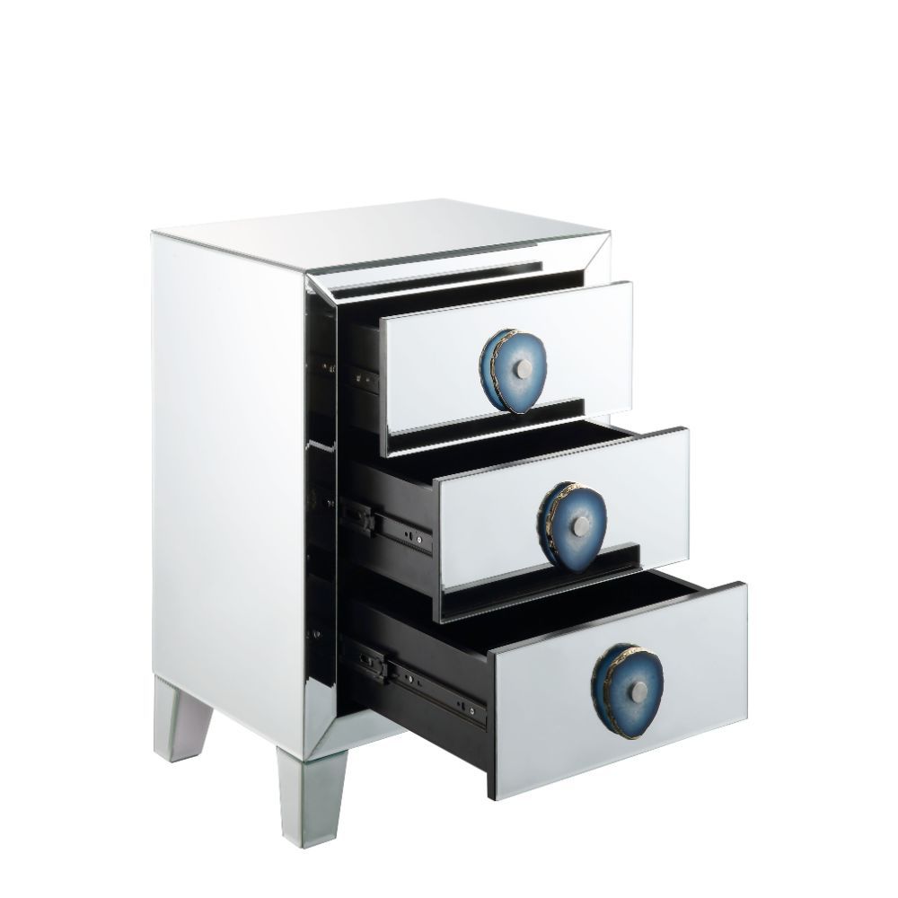 Filip - Accent Table - Mirrored & Faux Agate - Urban Living Furniture (Los Angeles, CA)
