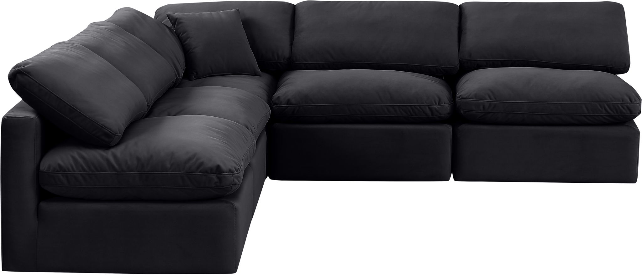 Indulge - Velvet 5 Piece Modular Corner Armless Sectional - Urban Living Furniture (Los Angeles, CA)