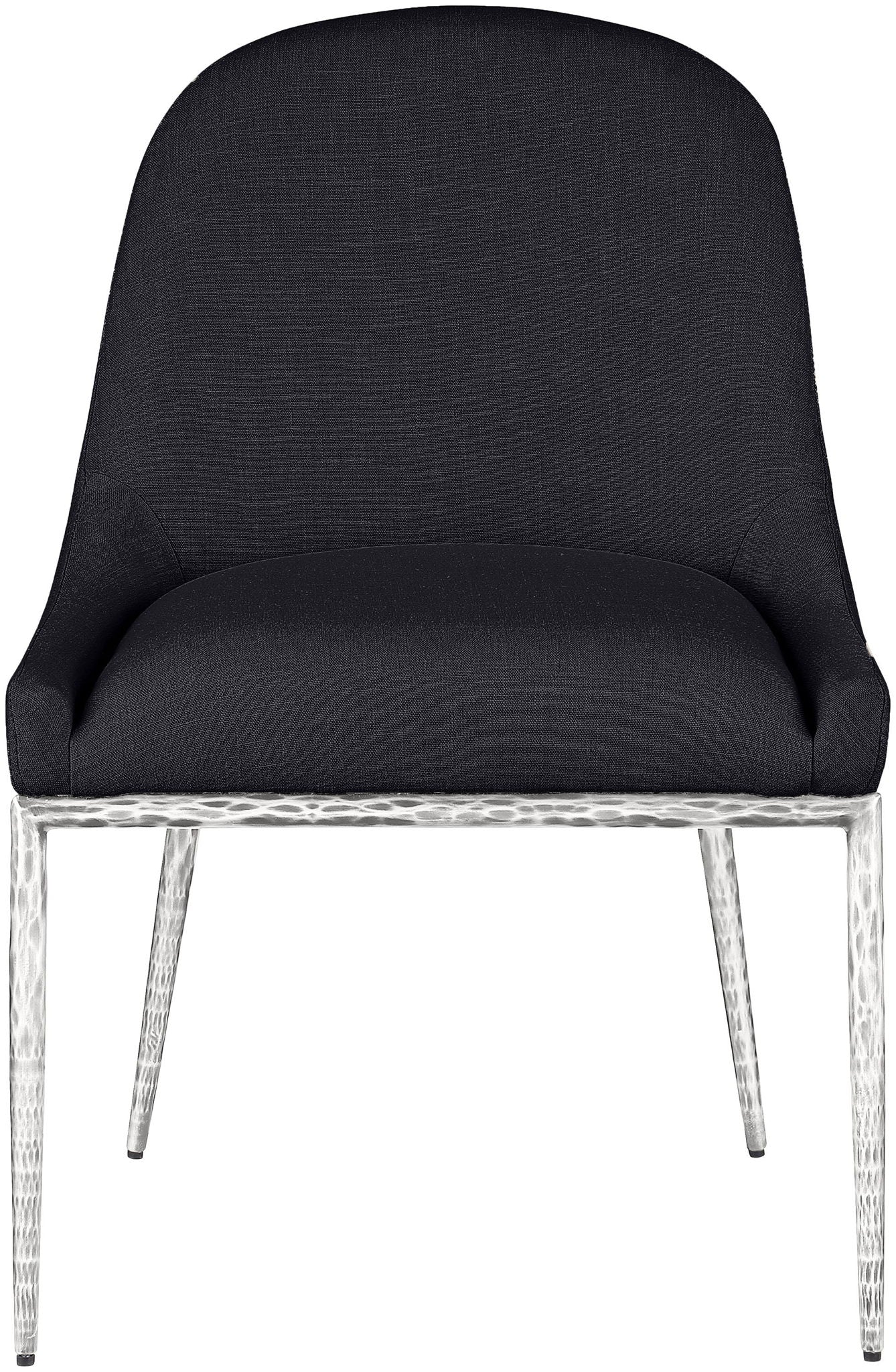 Ferro - Upholstered Dining Side Chair With Brushed Silver Legs