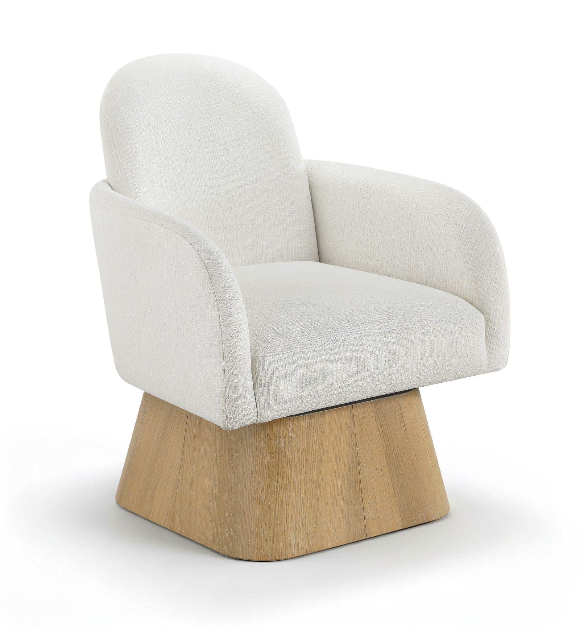 Marlowe - Linen Textured Fabric Upholstered Swivel Accent Chair - Stained Natural - Urban Living Furniture (Los Angeles, CA)