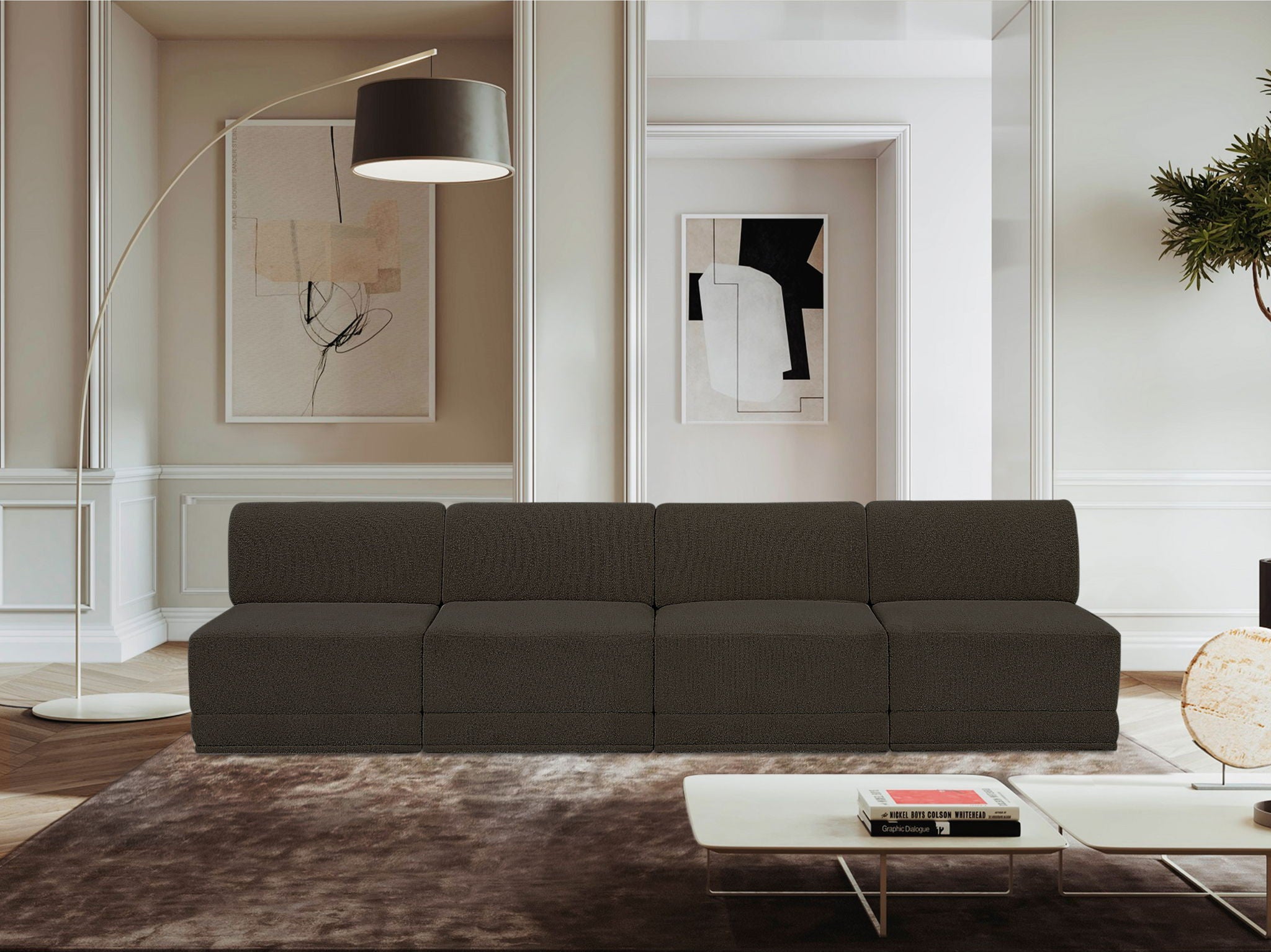 Ollie - 4 Seat Armless Modular Sofa - Urban Living Furniture (Los Angeles, CA)