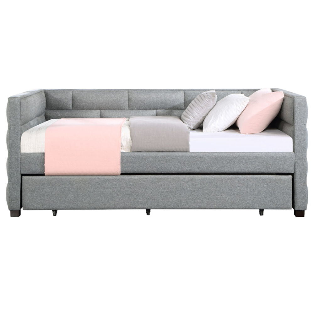 Ebbo - Twin Daybed With Trundle - Gray Fabric - Urban Living Furniture (Los Angeles, CA)