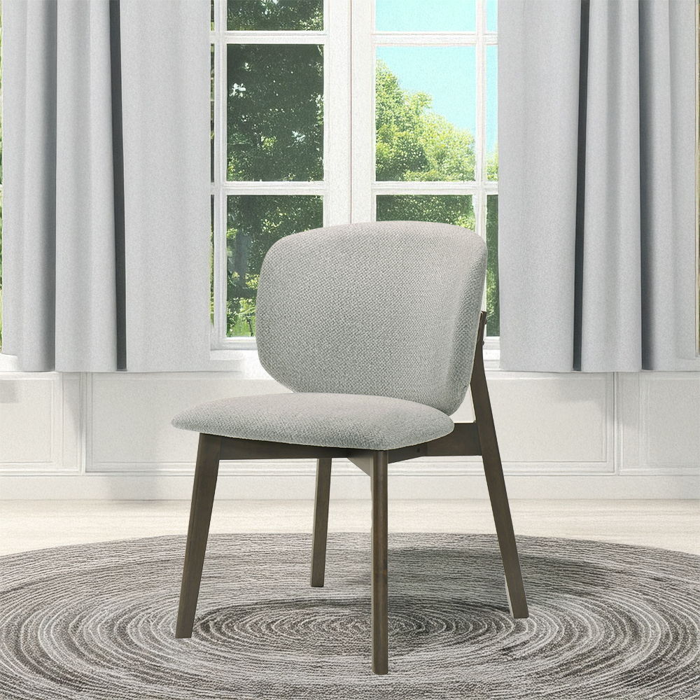 Mallin - Side Chair (Set of 2) - Gray Chenille & Walnut - Urban Living Furniture (Los Angeles, CA)
