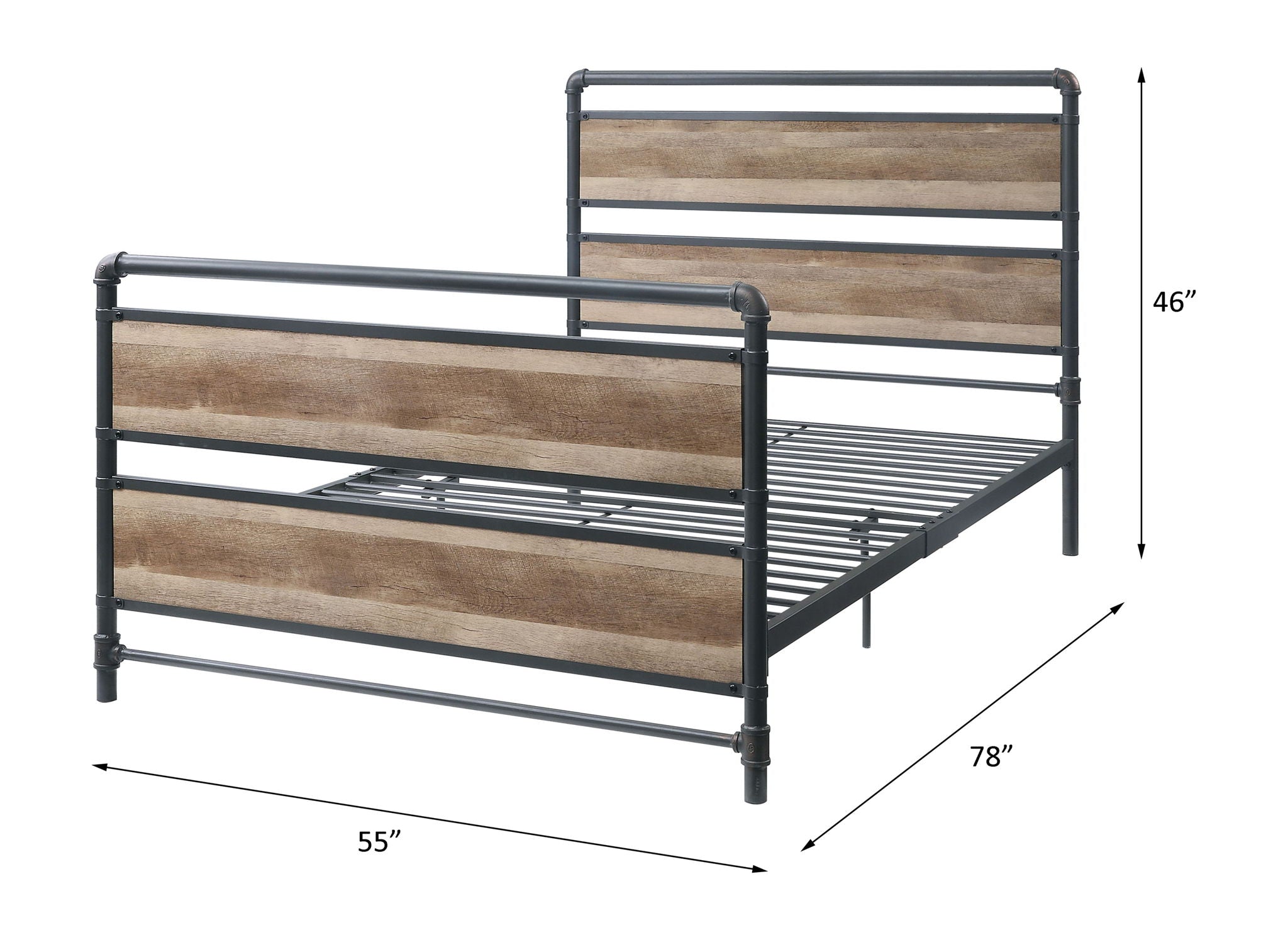 Brantley - Full Bed - Antique Oak & Sandy Gray - Urban Living Furniture (Los Angeles, CA)
