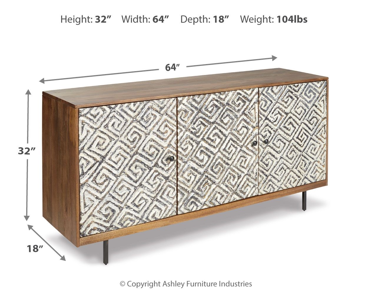 Kerrings - Accent Cabinet - Brown / Black / White - Urban Living Furniture (Los Angeles, CA)