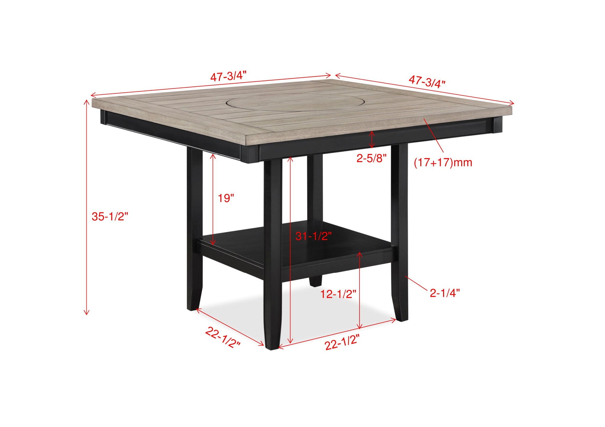 Fulton - Counter Height Table - Urban Living Furniture (Los Angeles, CA)