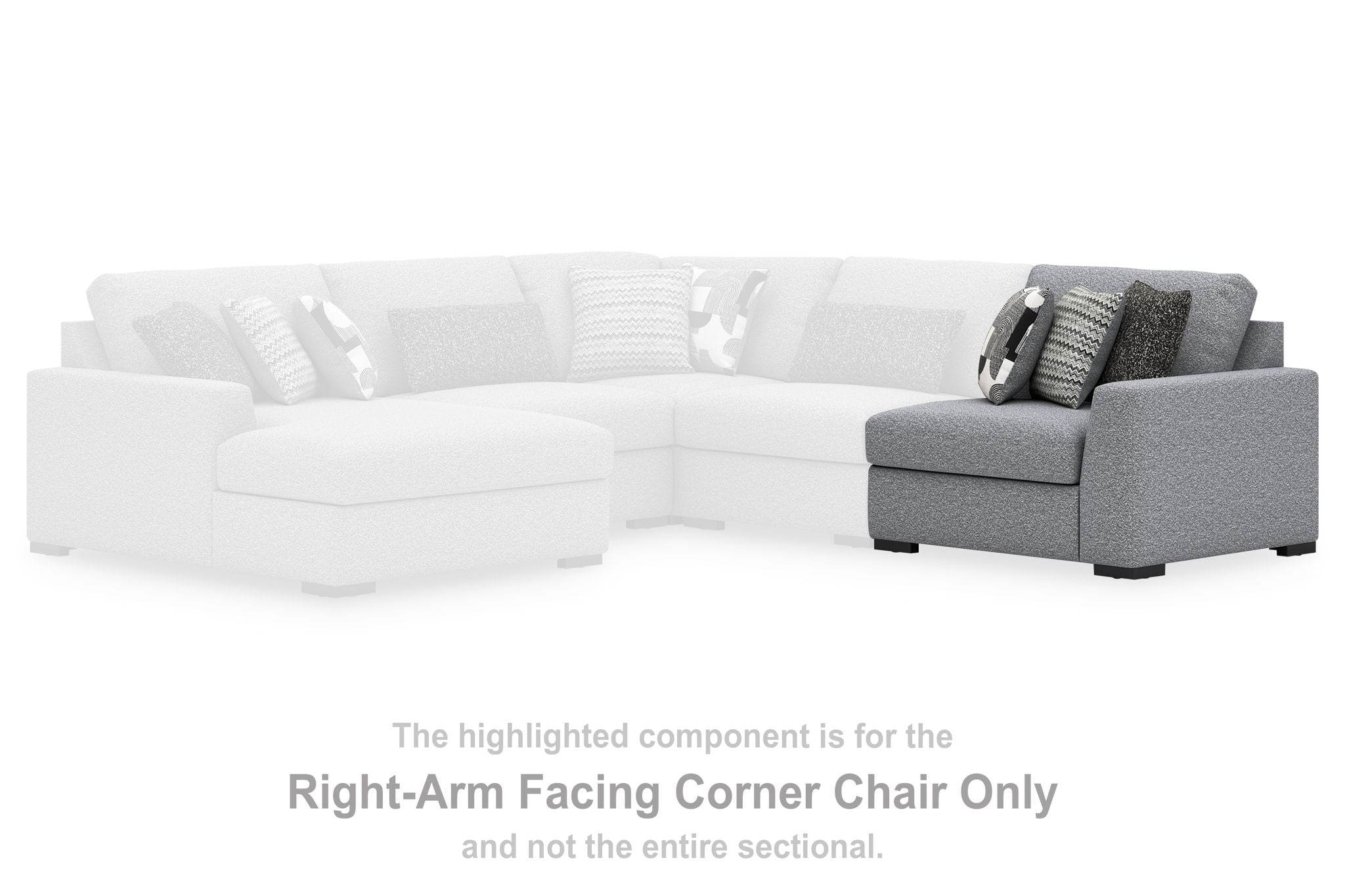 Bealton - Salt And Pepper - RAF Corner Chair - Urban Living Furniture (Los Angeles, CA)