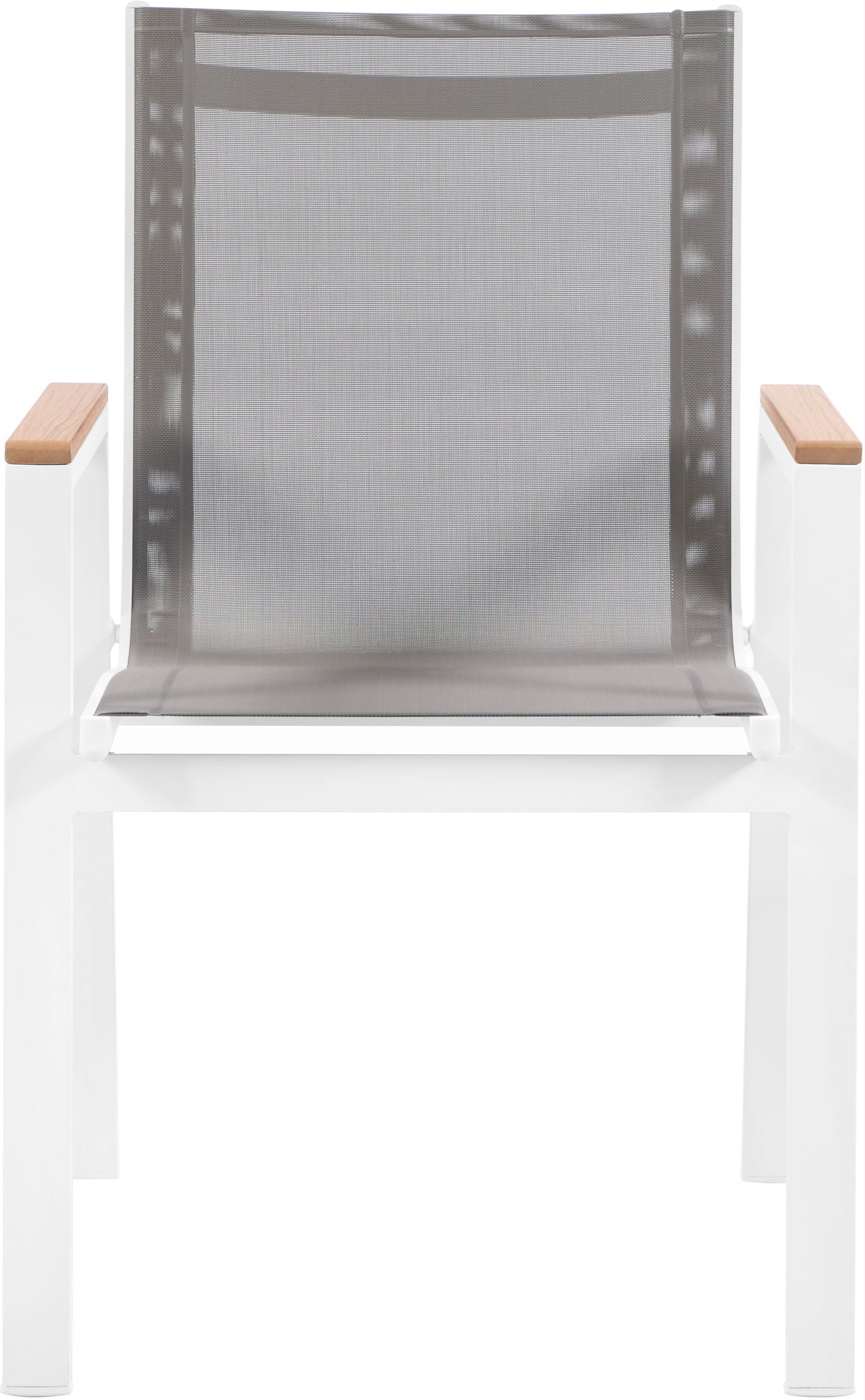 Nizuc - Outdoor Patio Dining Arm Chair With White Frame And Natural Arms (Set of 2) - Urban Living Furniture (Los Angeles, CA)