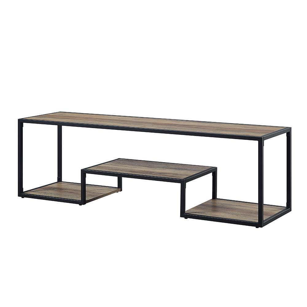 Idella - TV Stand - Rustic Oak & Black Finish - Urban Living Furniture (Los Angeles, CA)