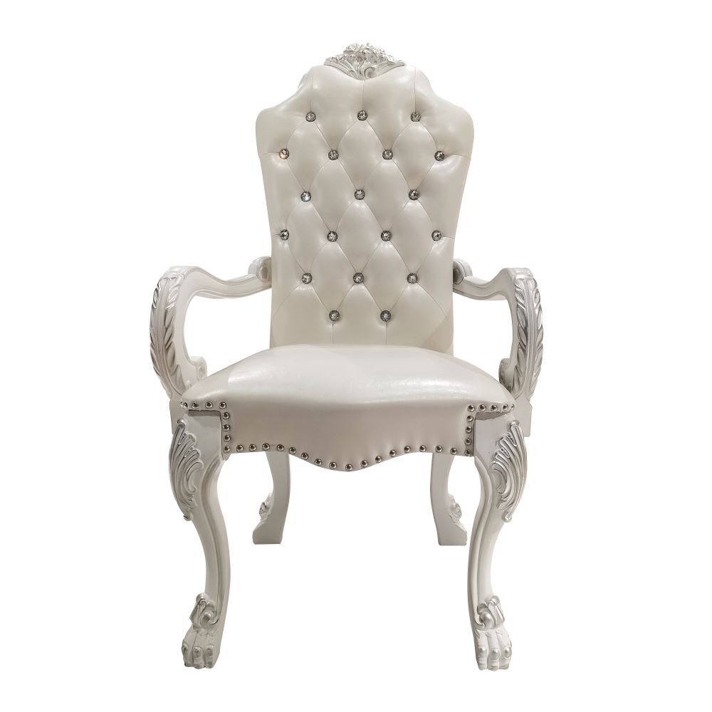 Dresden - Arm Chair (Set of 2) - Synthetic Leather & Bone White - Urban Living Furniture (Los Angeles, CA)