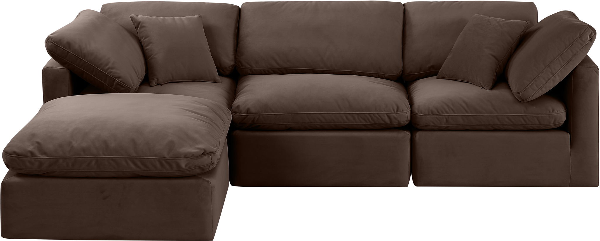 Indulge - Velvet 4 Piece Modular Sectional With Chaise - Urban Living Furniture (Los Angeles, CA)