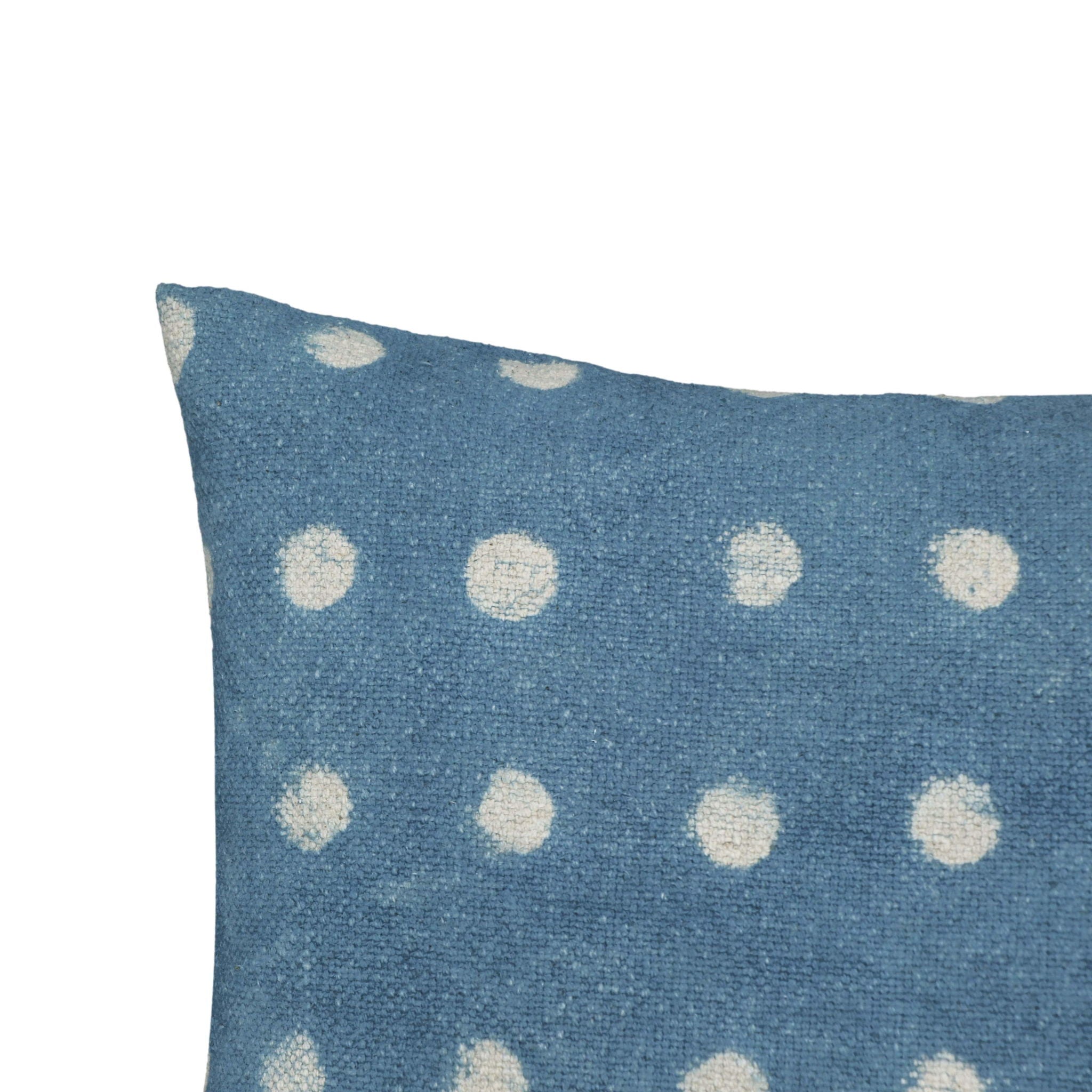 Indigo - Dots Cotton Square Accent Pillow - Indigo - Urban Living Furniture (Los Angeles, CA)
