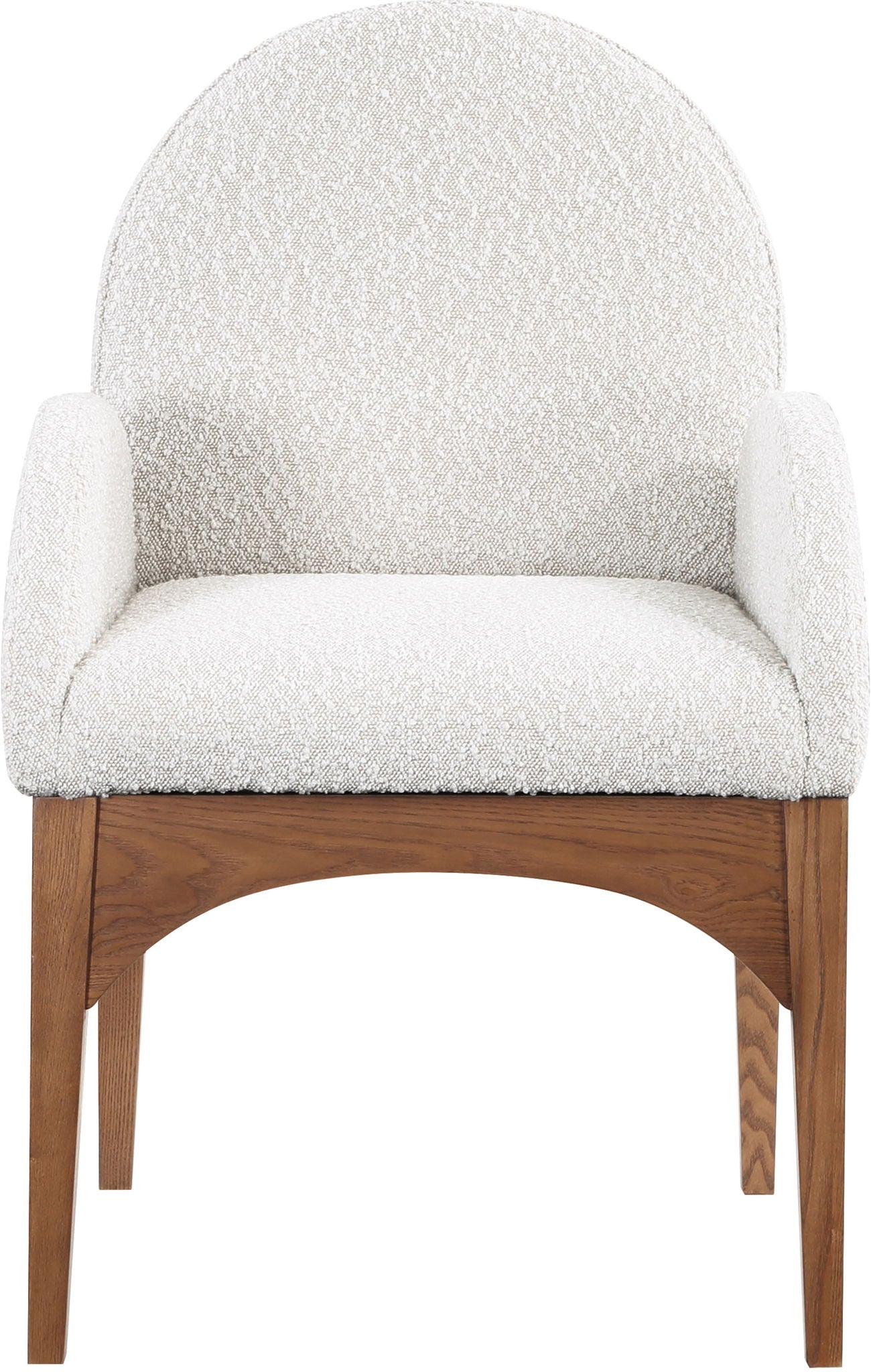 Waldorf - Boucle Dining Arm Chair With Brown Legs - Urban Living Furniture (Los Angeles, CA)