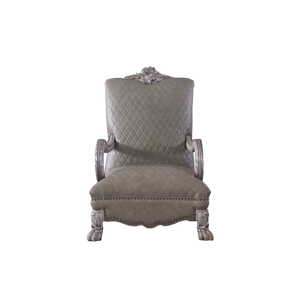 Dresden - Chair With Pillow - Synthetic Leather & Vintage Bone White - Urban Living Furniture (Los Angeles, CA)