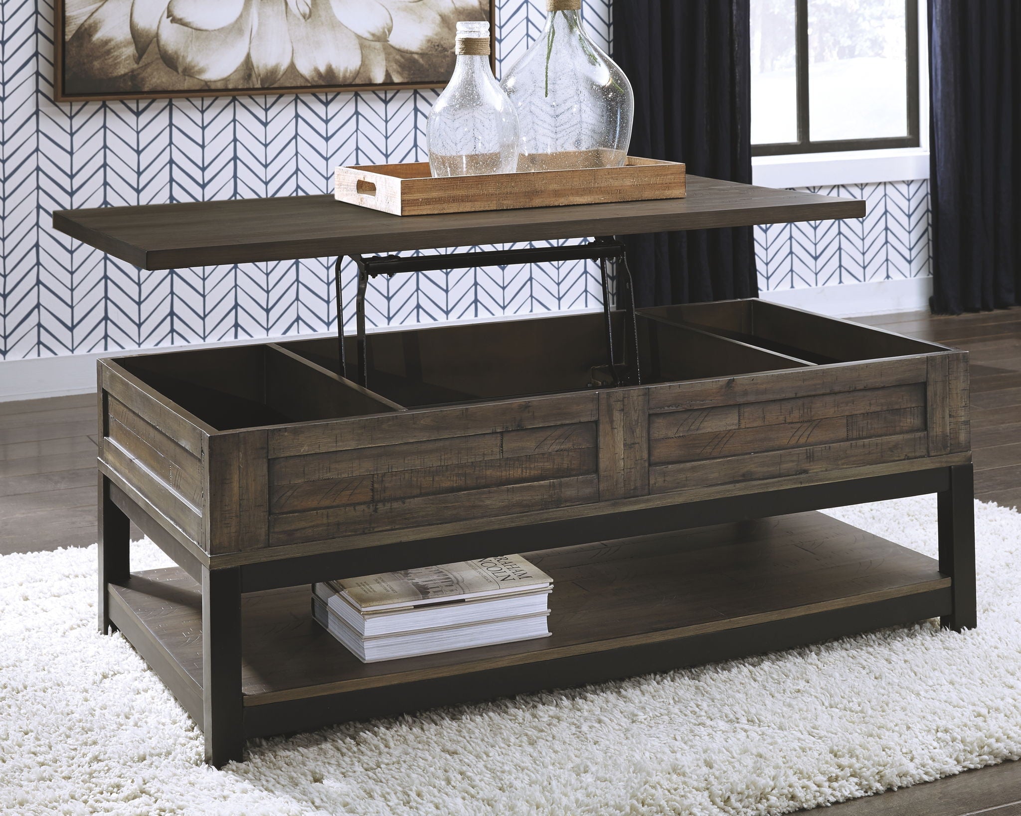 Johurst - Grayish Brown - LIFT TOP COCKTAIL TABLE - Urban Living Furniture (Los Angeles, CA)
