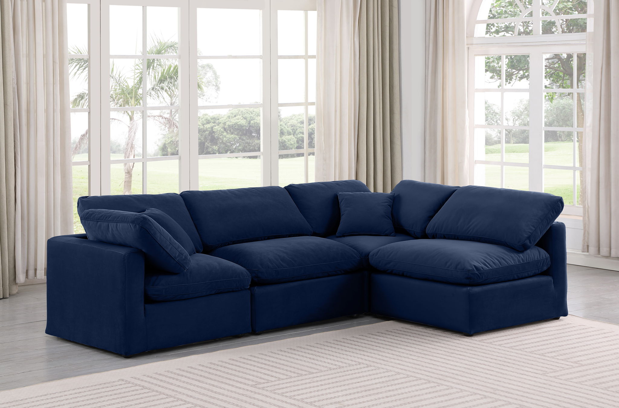 Indulge - Velvet 4 Piece Modular Sectional - Urban Living Furniture (Los Angeles, CA)