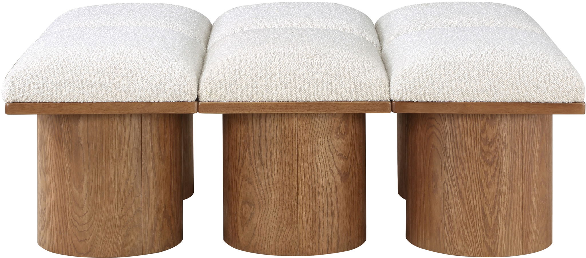 Pavilion - 6 Piece Modular Bench With Brown Base