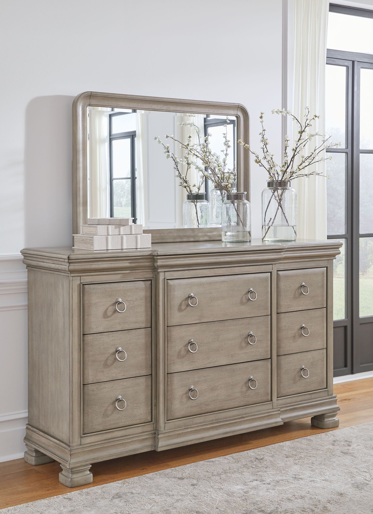Lexorne - Gray - Dresser And Mirror - Urban Living Furniture (Los Angeles, CA)